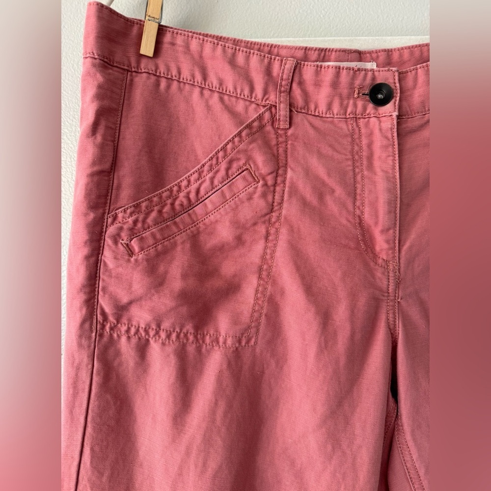 Loft The Marisa Linen Blend Pants in Pink - Picture 4 of 6